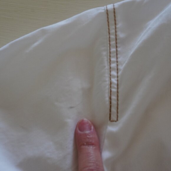 SOLD - Veronica Beard, A-Line, Short Sleeve, V-Neck, Belted, White Dress - Picture 4 of 14